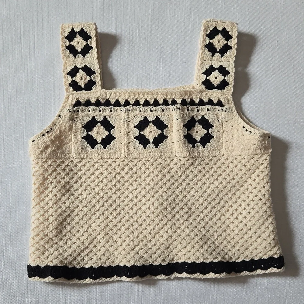Festival Crochet Outfit Girl's Top Shorts Set Size‎ 4T Boho Cottagecore